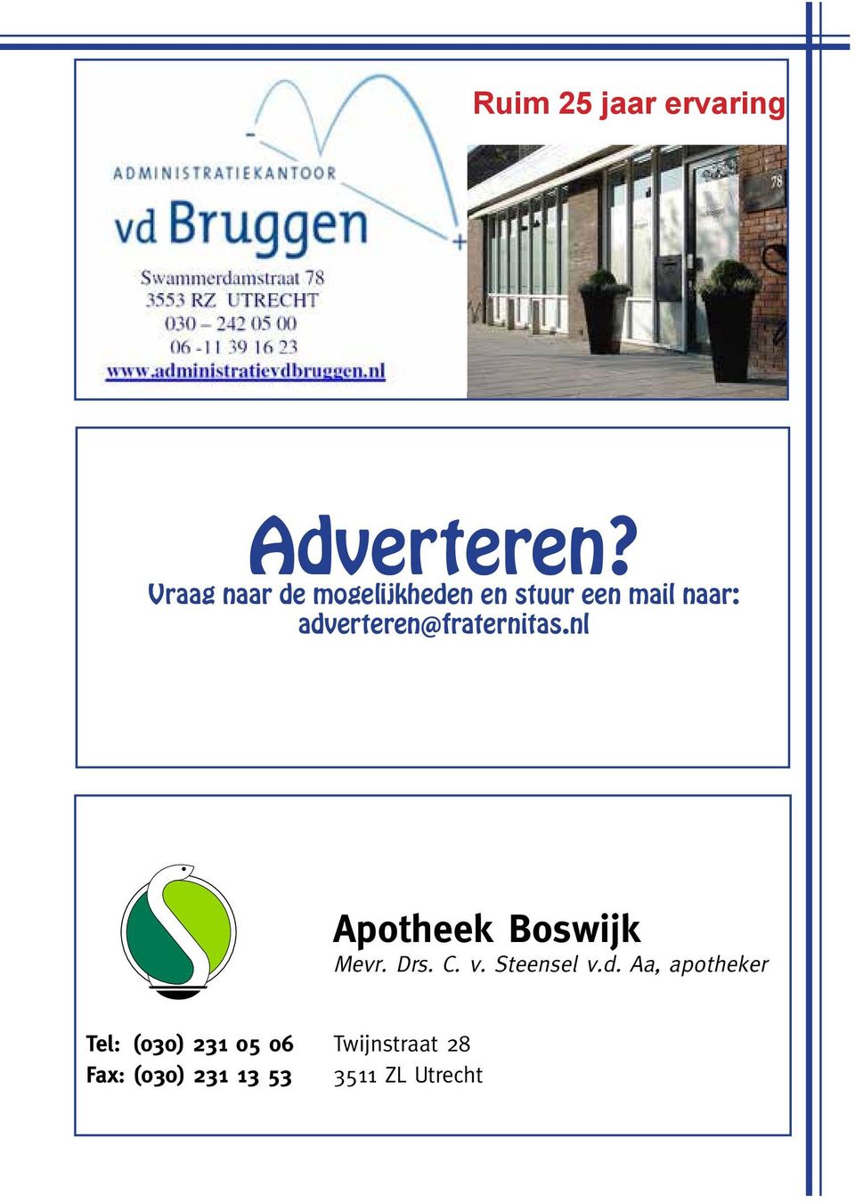 nl APOTHEEK D.G. BOSW C. van Steensel vd 