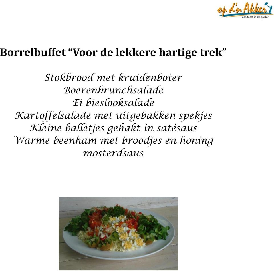 Kartoffelsalade met uitgebakken spekjes Kleine balletjes