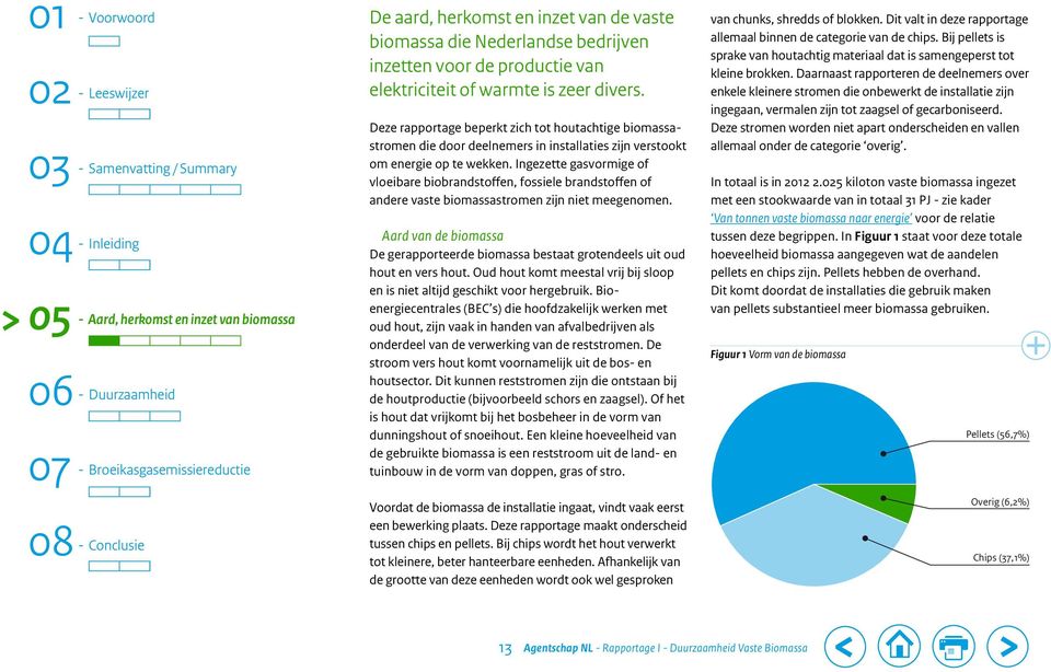 Ingezette gasvormige of vloeibare biobrandstoffen, fossiele brandstoffen of andere vaste biomassastromen zijn niet meegenomen.