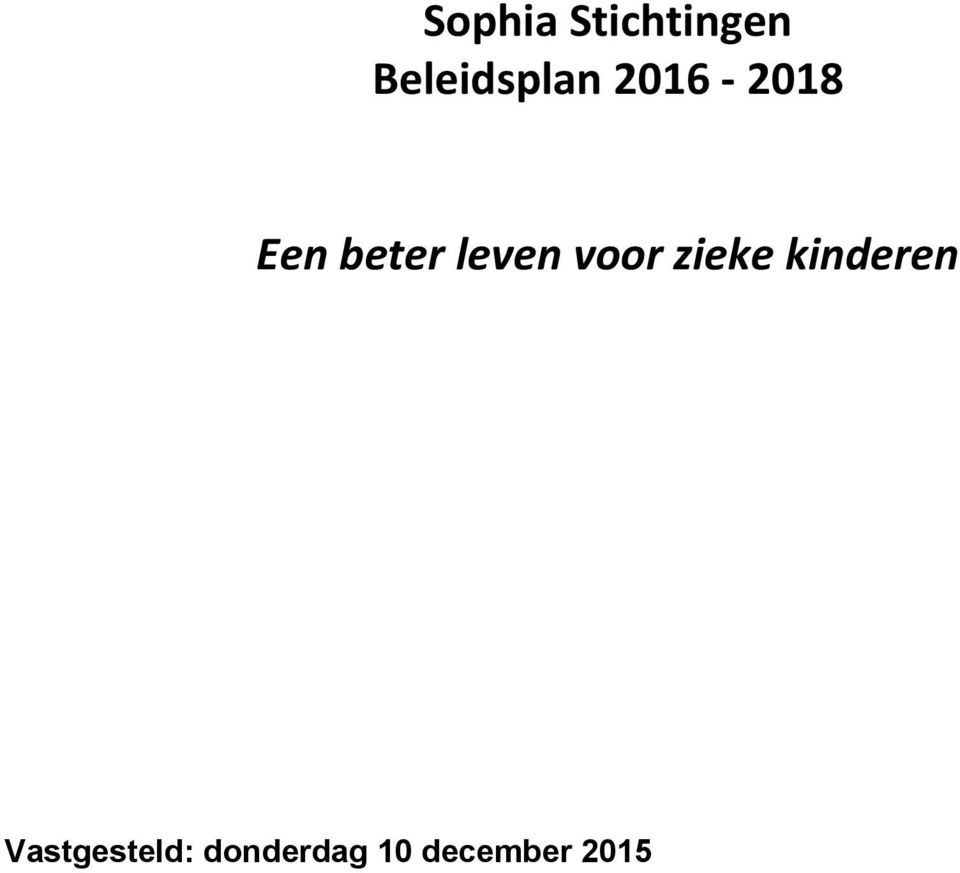 beter leven voor zieke