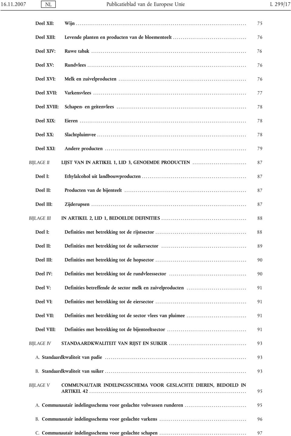 ................................................................................. 76 Deel XVI: Melk en zuivelproducten.................................................................. 76 Deel XVII: Varkensvlees.