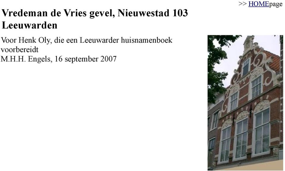 Leeuwarder huisnamenboek voorbereidt M.