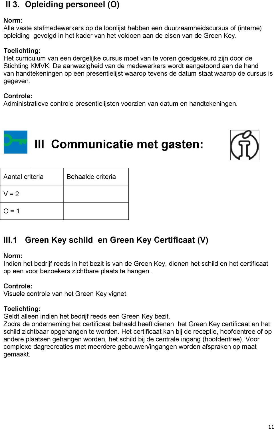 De aanwezigheid van de medewerkers wordt aangetoond aan de hand van handtekeningen op een presentielijst waarop tevens de datum staat waarop de cursus is gegeven.