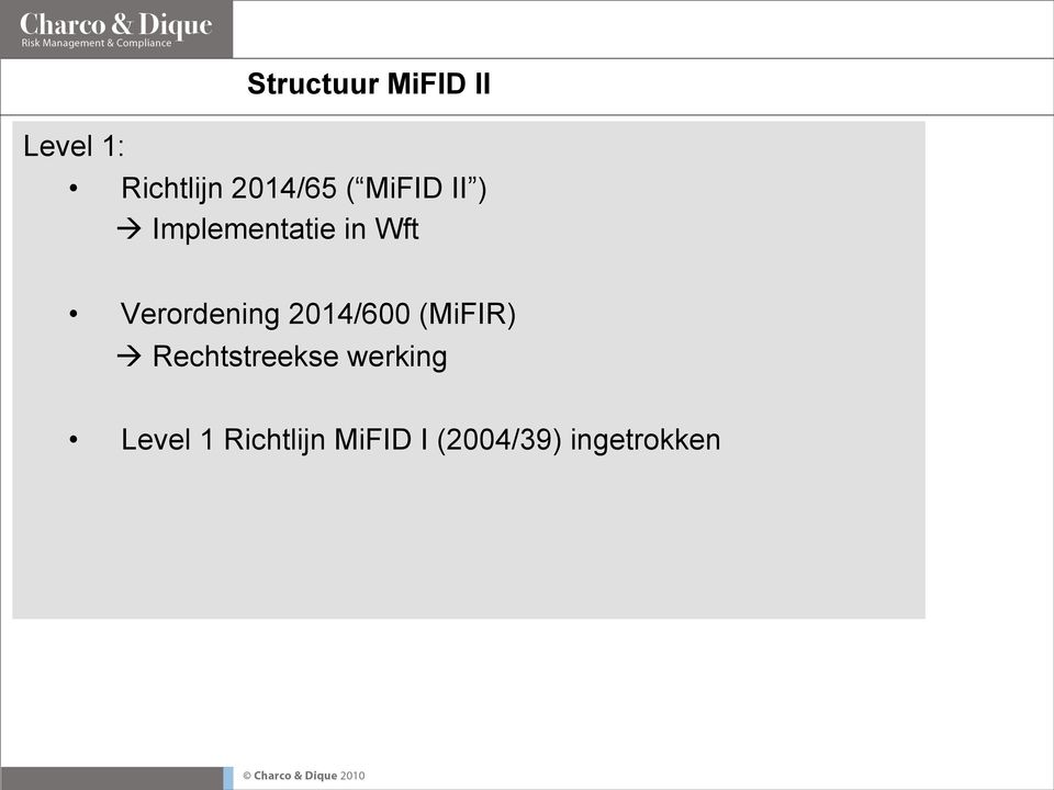 Verordening 2014/600 (MiFIR) à Rechtstreekse