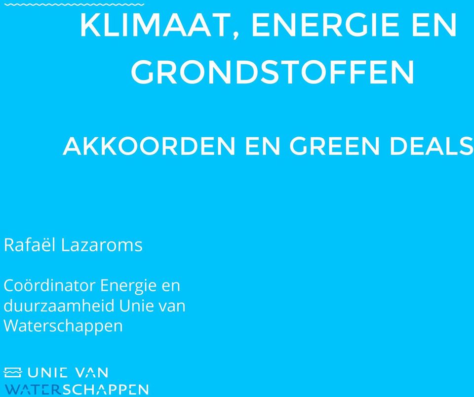 Lazaroms Coördinator Energie en