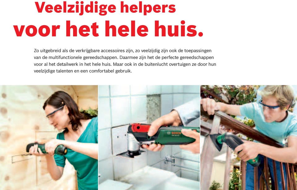 toepassingen van de multifunctionele gereedschappen.