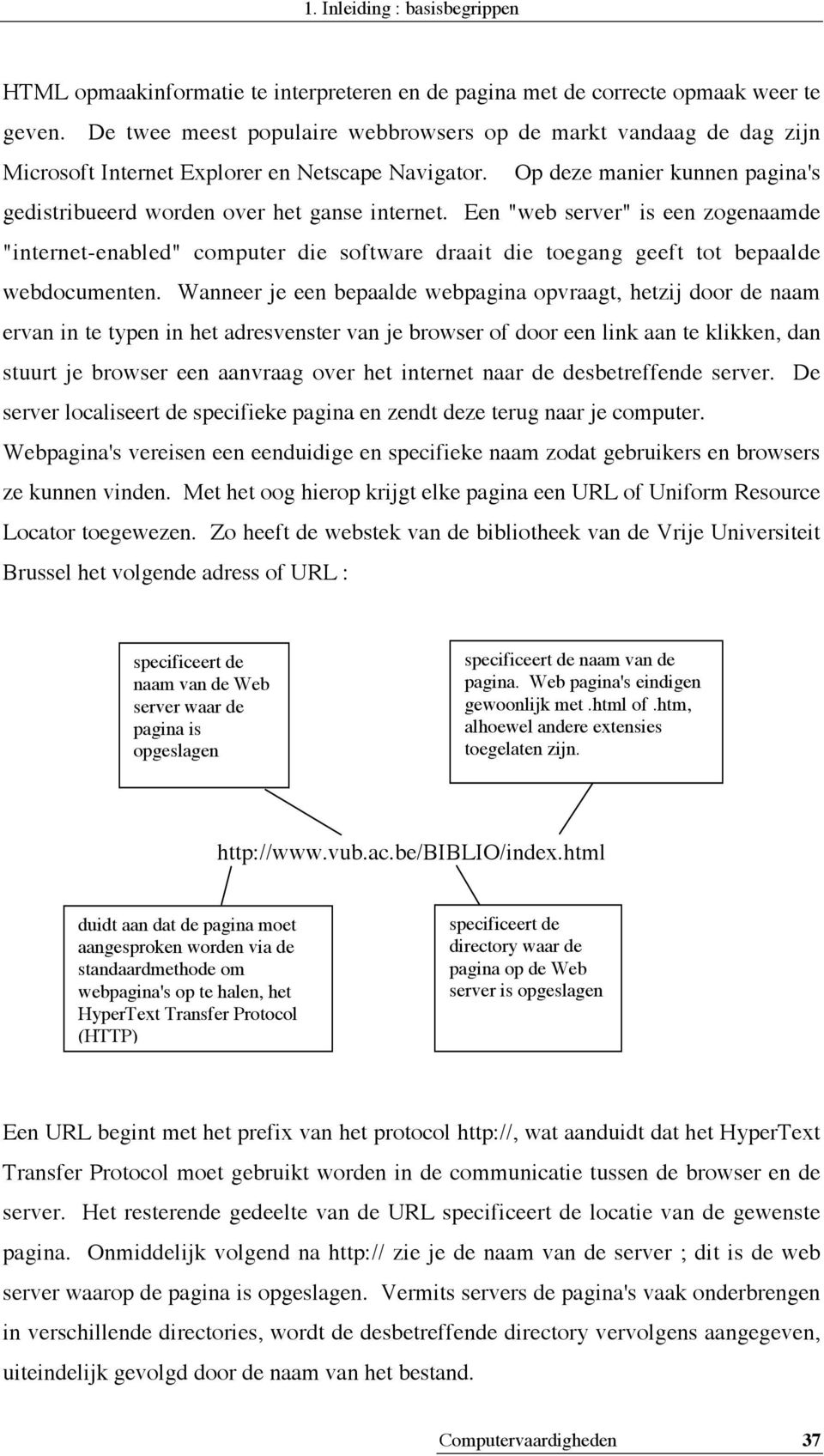 Een "web server" is een zogenaamde "internet-enabled" computer die software draait die toegang geeft tot bepaalde webdocumenten.