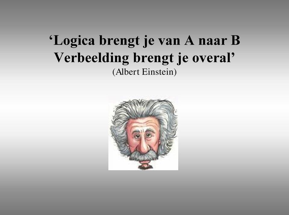 Verbeelding brengt