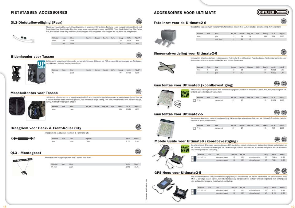 Een lange versie voor gebruik in combi met MOTO Zijtas, Back-Roller Plus, Bike-Packer Plus, Bike-Tourer, Office-Bag, Downtown, Bike-Shopper, Velo-Shopper en Velo-Shopper.