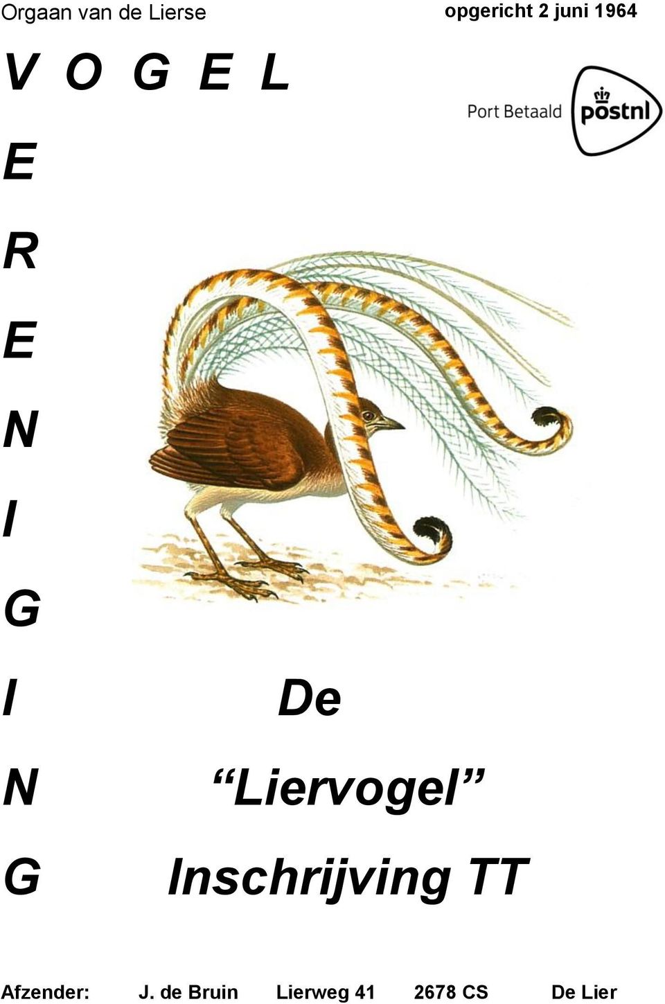 G De Liervogel Inschrijving TT