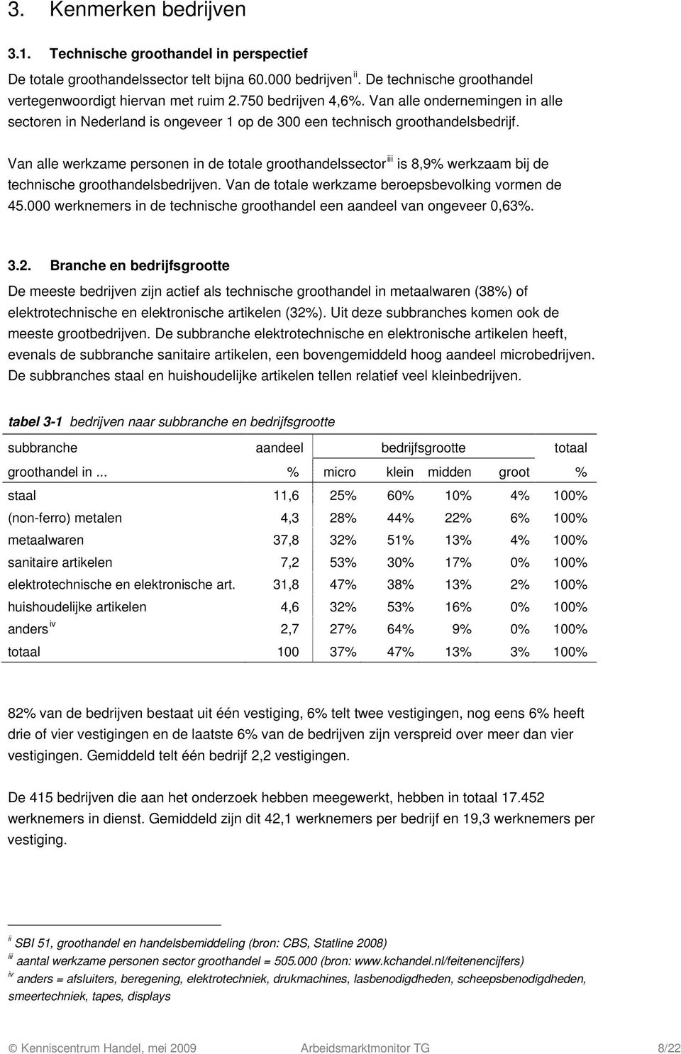 Van alle werkzame personen in de totale groothandelssector iii is 8,9% werkzaam bij de technische groothandelsbedrijven. Van de totale werkzame beroepsbevolking vormen de 45.