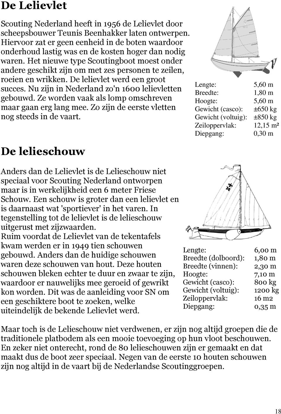 Het nieuwe type Scoutingboot moest onder andere geschikt zijn om met zes personen te zeilen, roeien en wrikken. De lelievlet werd een groot succes. Nu zijn in Nederland zo'n 1600 lelievletten gebouwd.