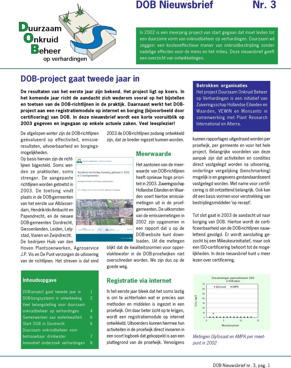 DOB-project gaat tweede jaar in De resultaten van het eerste jaar zijn bekend. Het project ligt op koers.