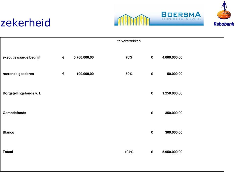 000,00 50% 50.000,00 Borgstellingsfonds v. L 1.250.