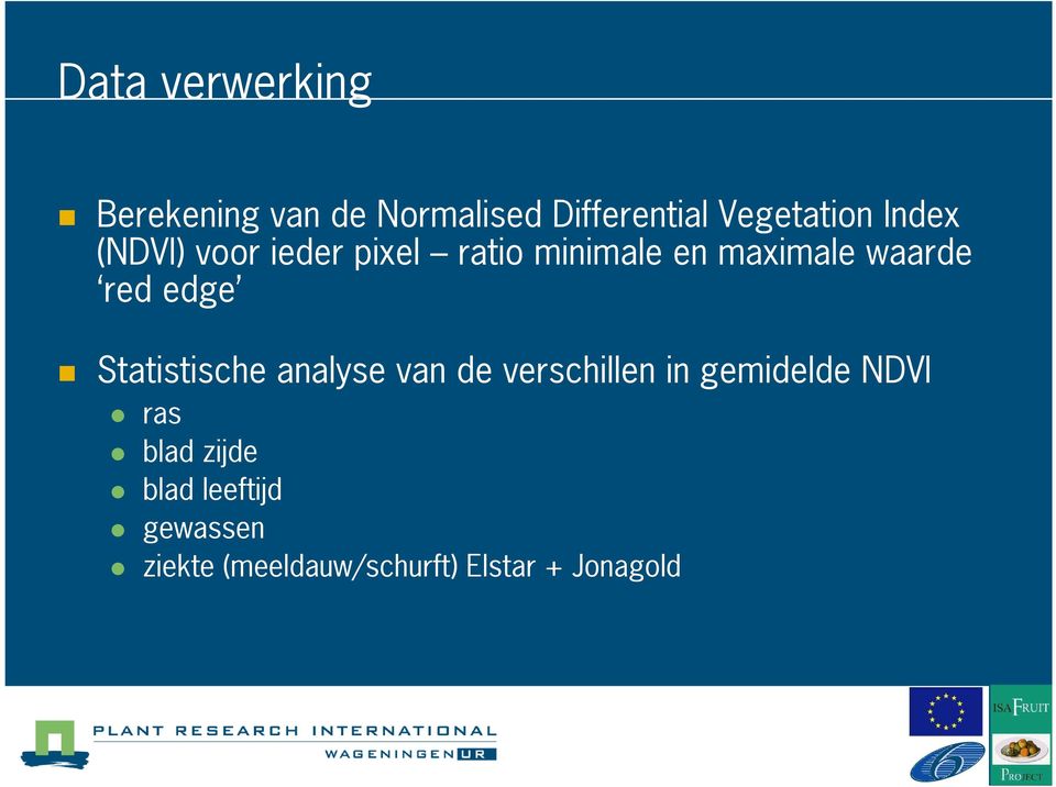 edge Statistische analyse van de verschillen in gemidelde NDVI ras