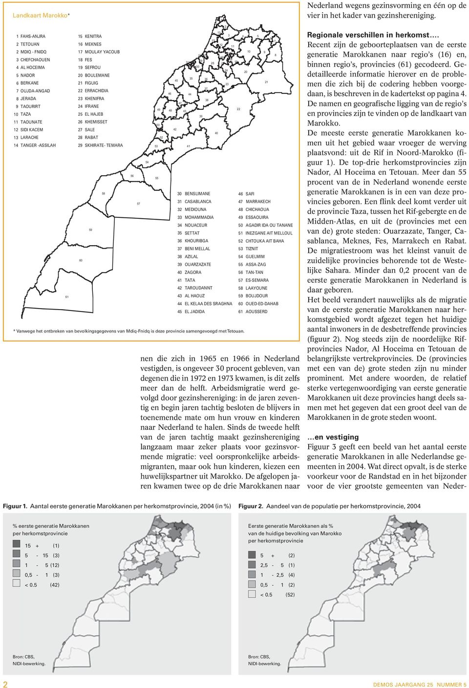 het ontbreken van bevolkingsgegevens van Mdiq-Fnidq is deze provincie samengevoegd met Tetouan.