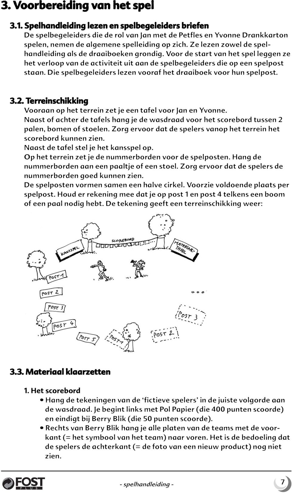 Ze lezen zowel de spelhandleiding als de draaiboeken grondig. Voor de start van het spel leggen ze het verloop van de activiteit uit aan de spelbegeleiders die op een spelpost staan.