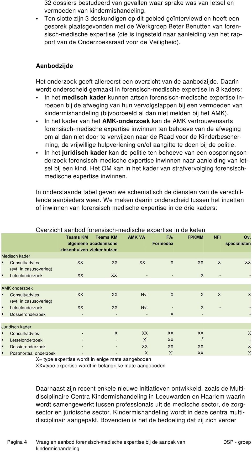 het rapport van de Onderzoeksraad voor de Veiligheid). Aanbodzijde Het onderzoek geeft allereerst een overzicht van de aanbodzijde.