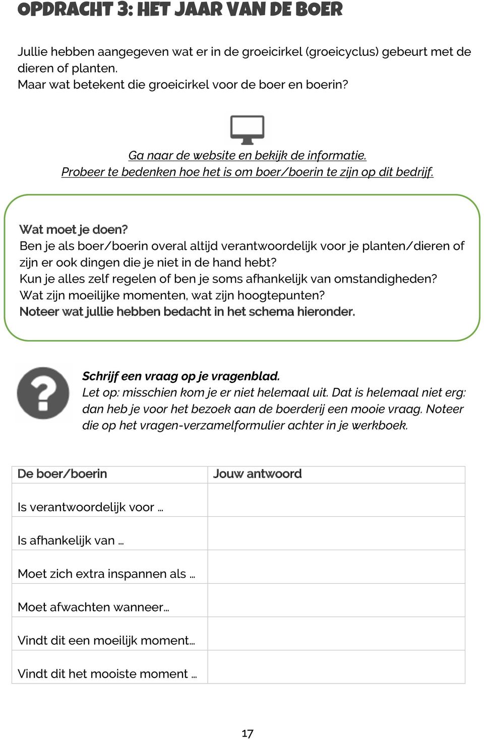 Ben je als boer/boerin overal altijd verantwoordelijk voor je planten/dieren of zijn er ook dingen die je niet in de hand hebt? Kun je alles zelf regelen of ben je soms afhankelijk van omstandigheden?