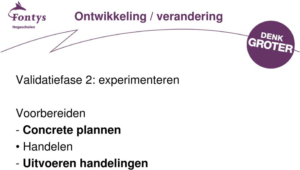 experimenteren Voorbereiden -