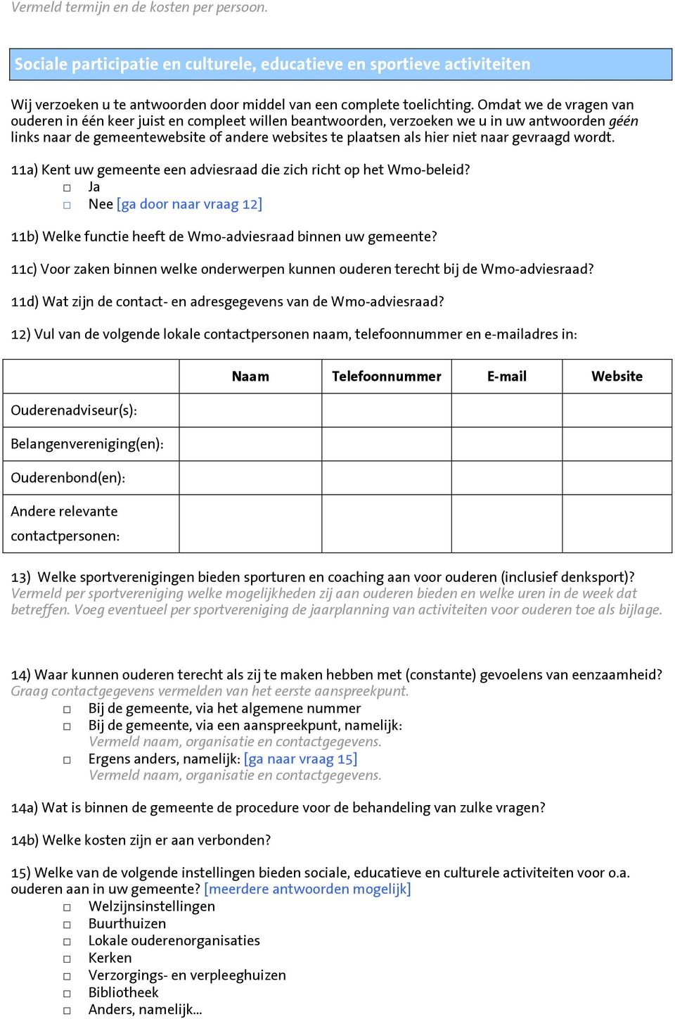 11d) Wat zijn de contact- en adresgegevens van de Wmo-adviesraad?