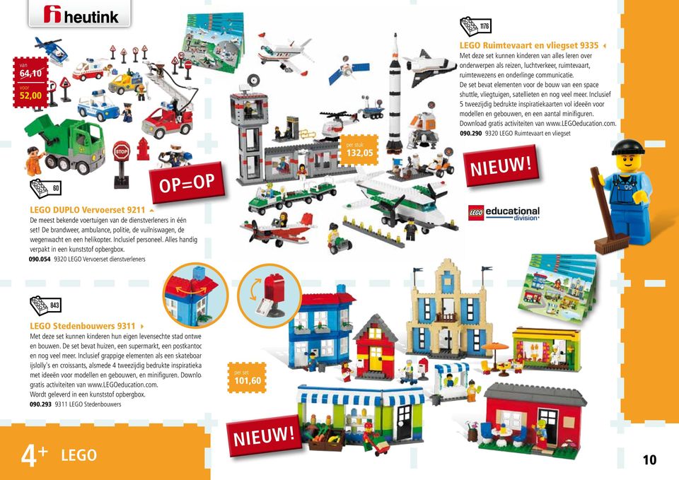 Inclusief 5 tweezijdig bedrukte inspiratiekaarten vol ideeën voor modellen en gebouwen, en een aantal minifiguren. Download gratis activiteiten van www.legoeducation.com. 090.