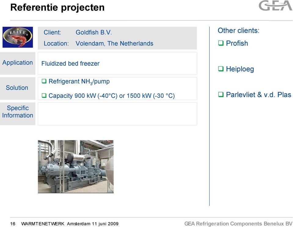 Profish Application Solution Specific Information Fluidized bed freezer!