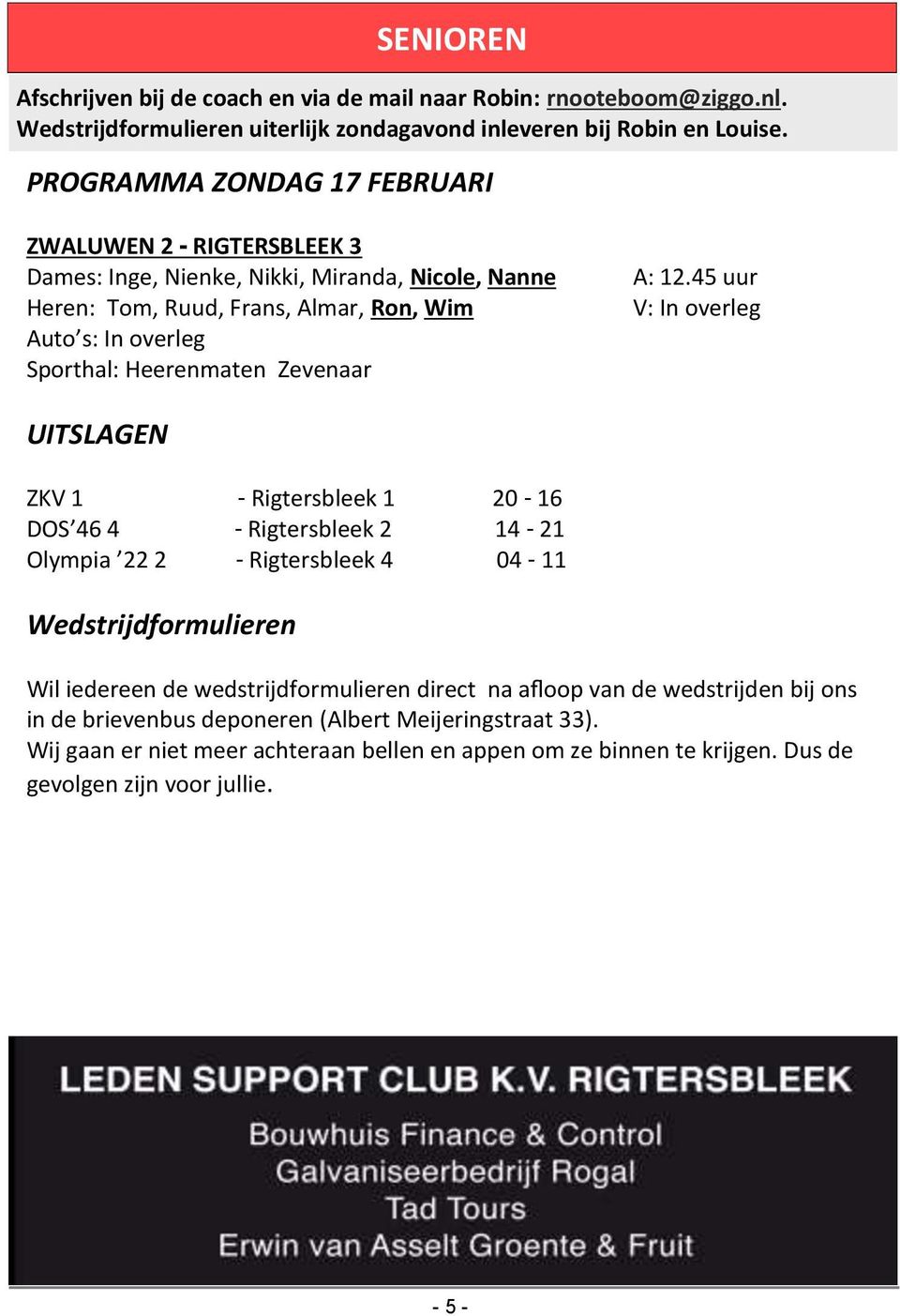 Zevenaar A: 12.