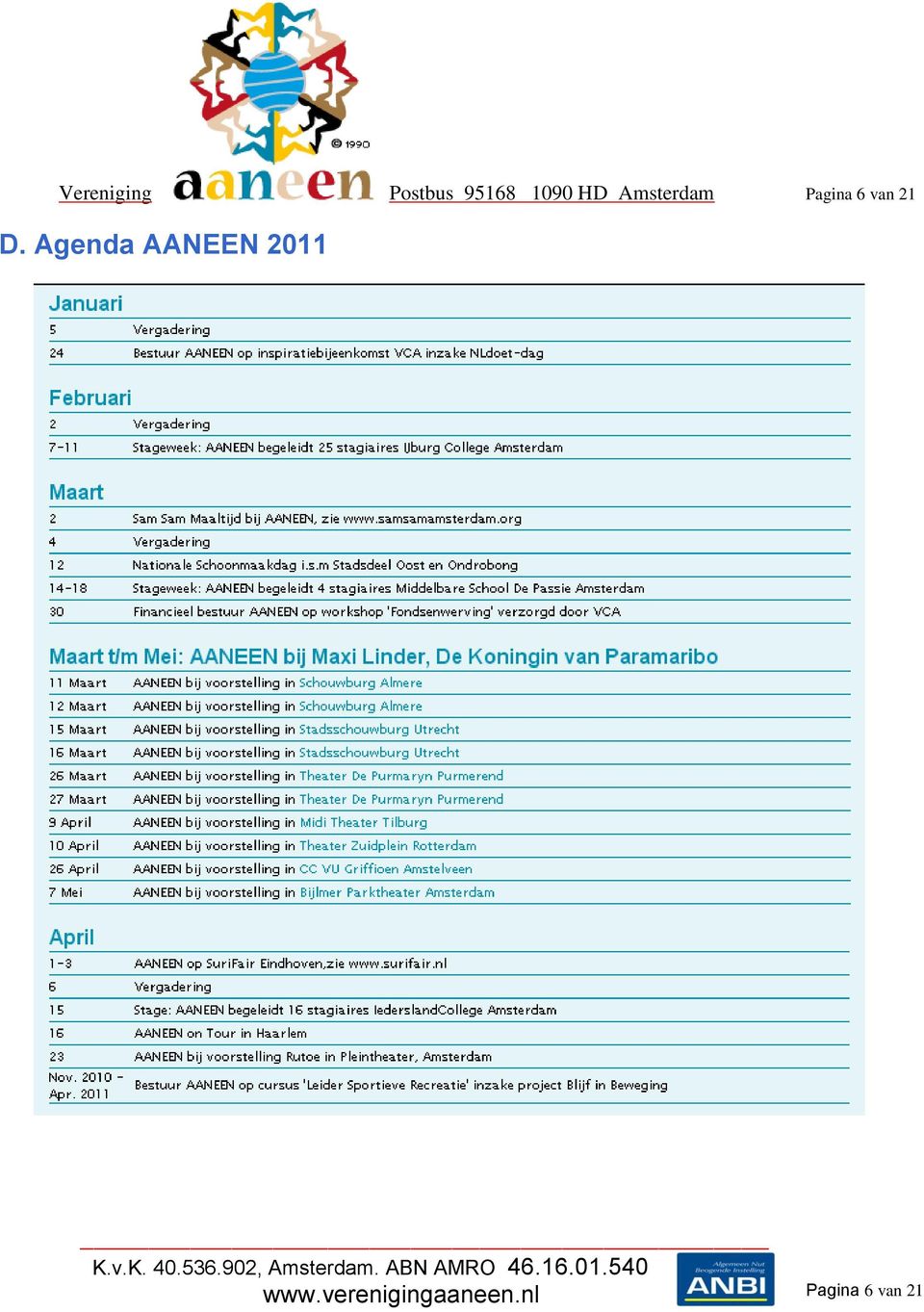 D. Agenda AANEEN 2011 www.