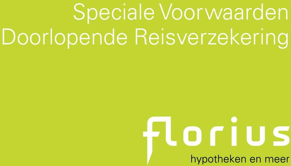 Reisverzekering Speciale 