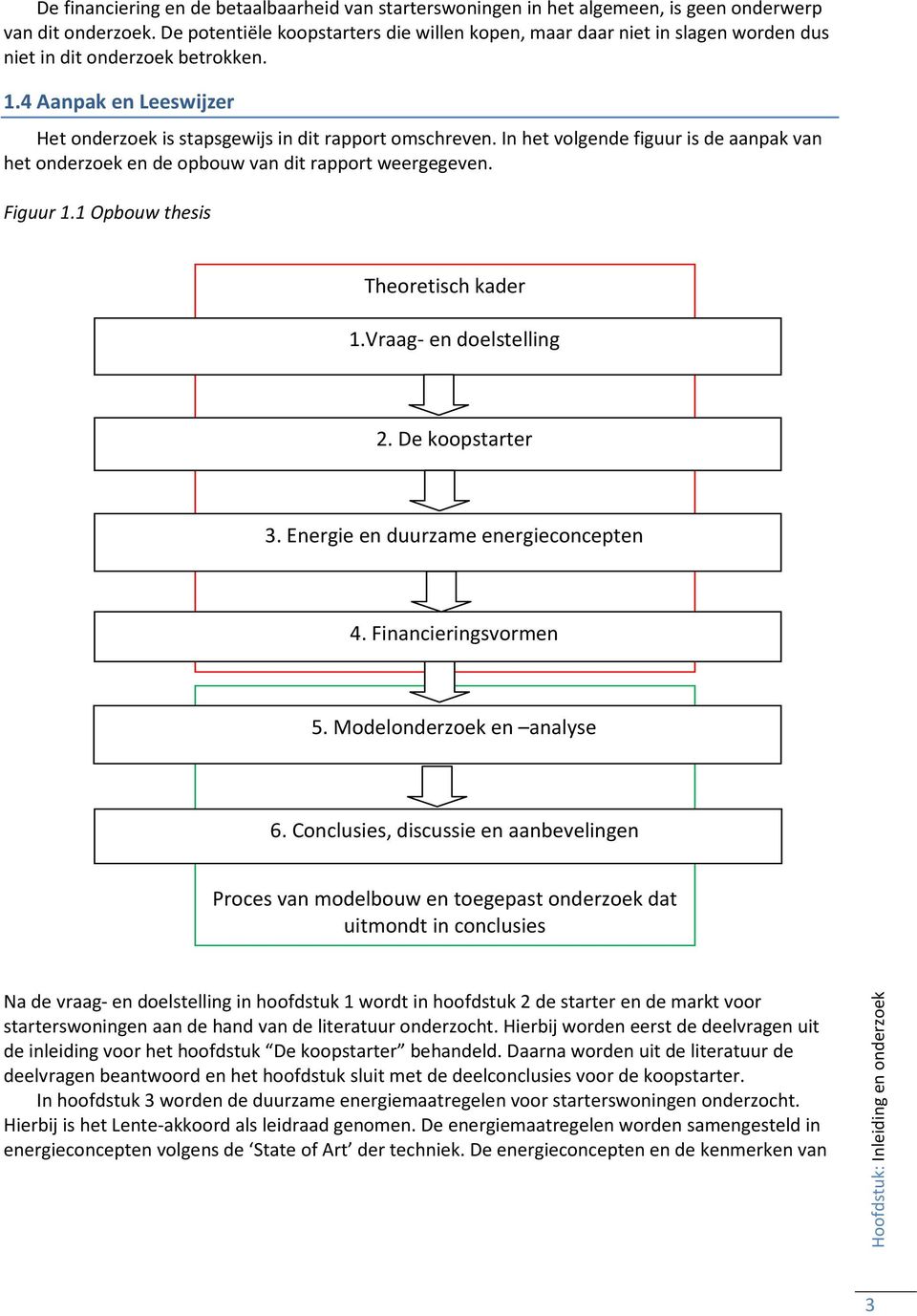 In het volgende figuur is de aanpak van het onderzoek en de opbouw van dit rapport weergegeven. Figuur 1.1 Opbouw thesis Theoretisch kader 1.Vraag- en doelstelling 2. De koopstarter 3.