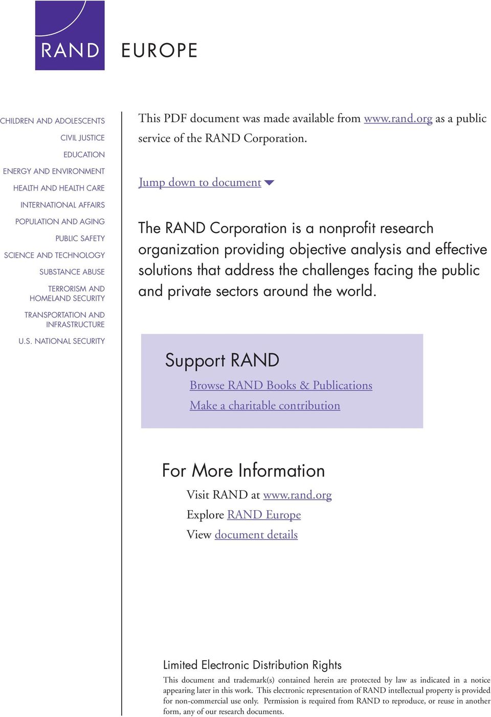 organization providing objective analysis and effective solutions that address the challenges facing the public and private sectors around the world. TRANSP