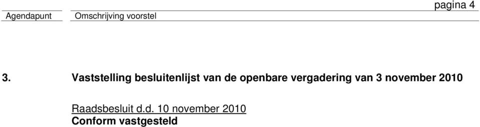 openbare vergadering van 3 november