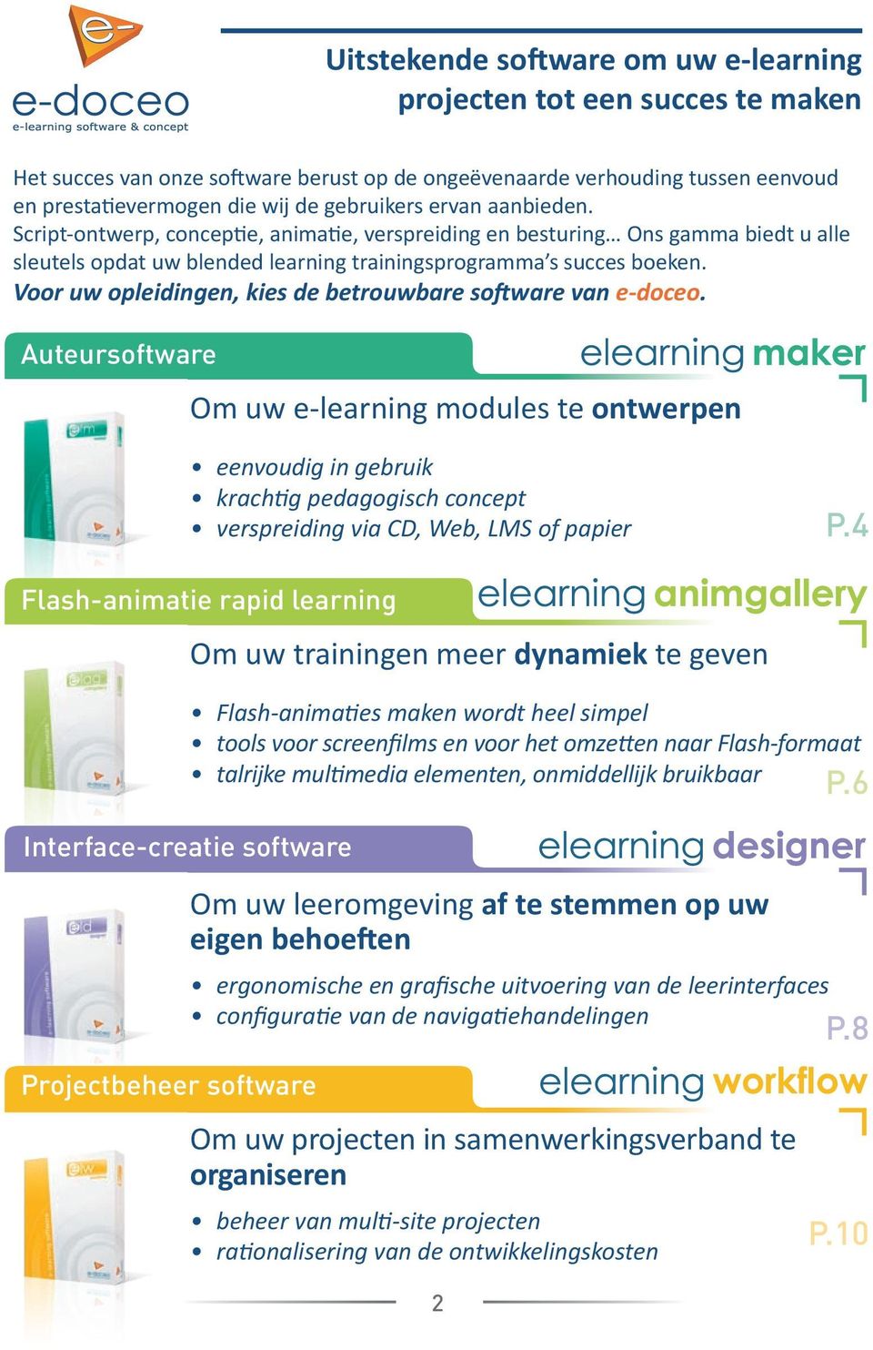 Voor uw opleidingen, kies de betrouwbare so ware van e-doceo.