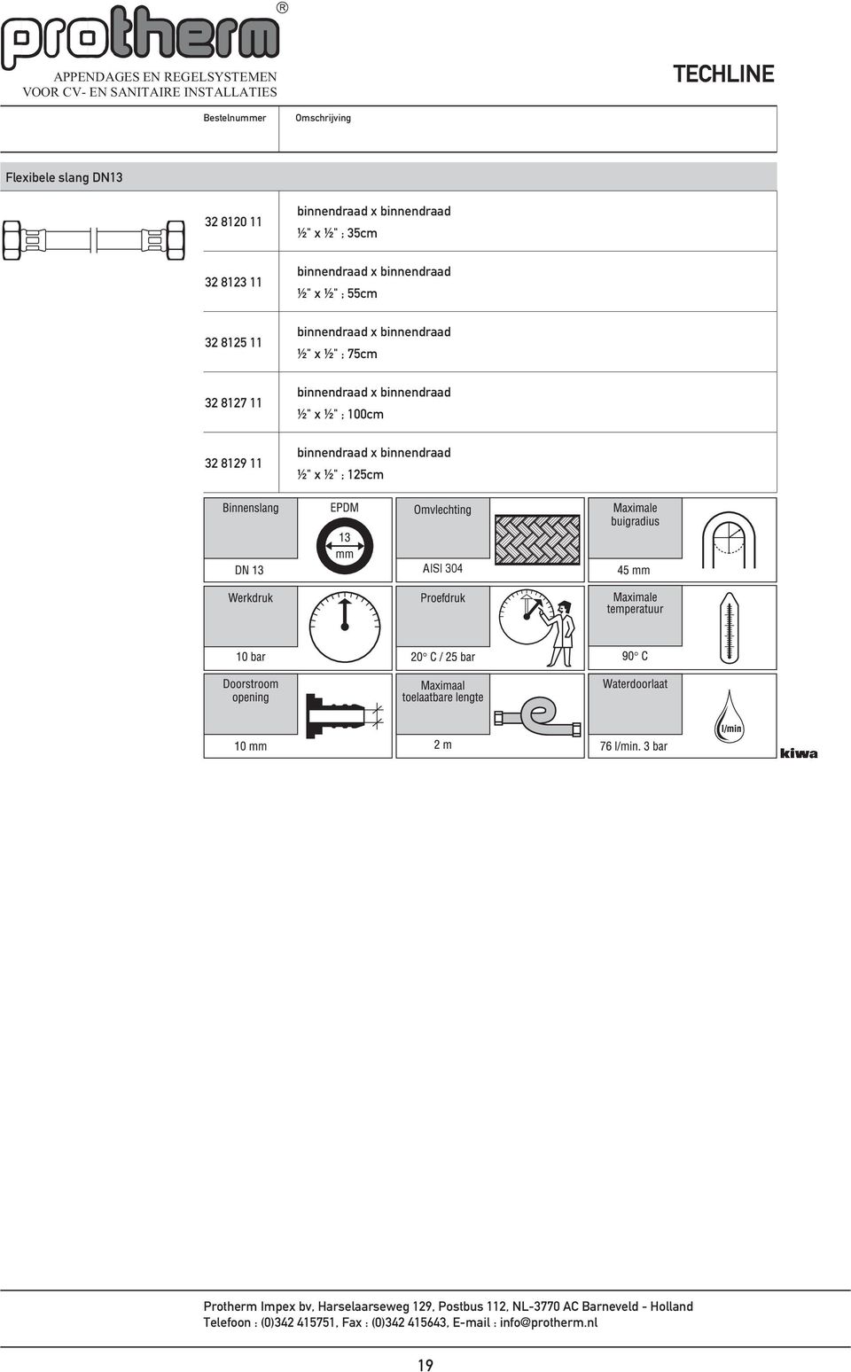 125cm Protherm Impex bv, Harselaarseweg 129, Postbus 112, NL-770 AC