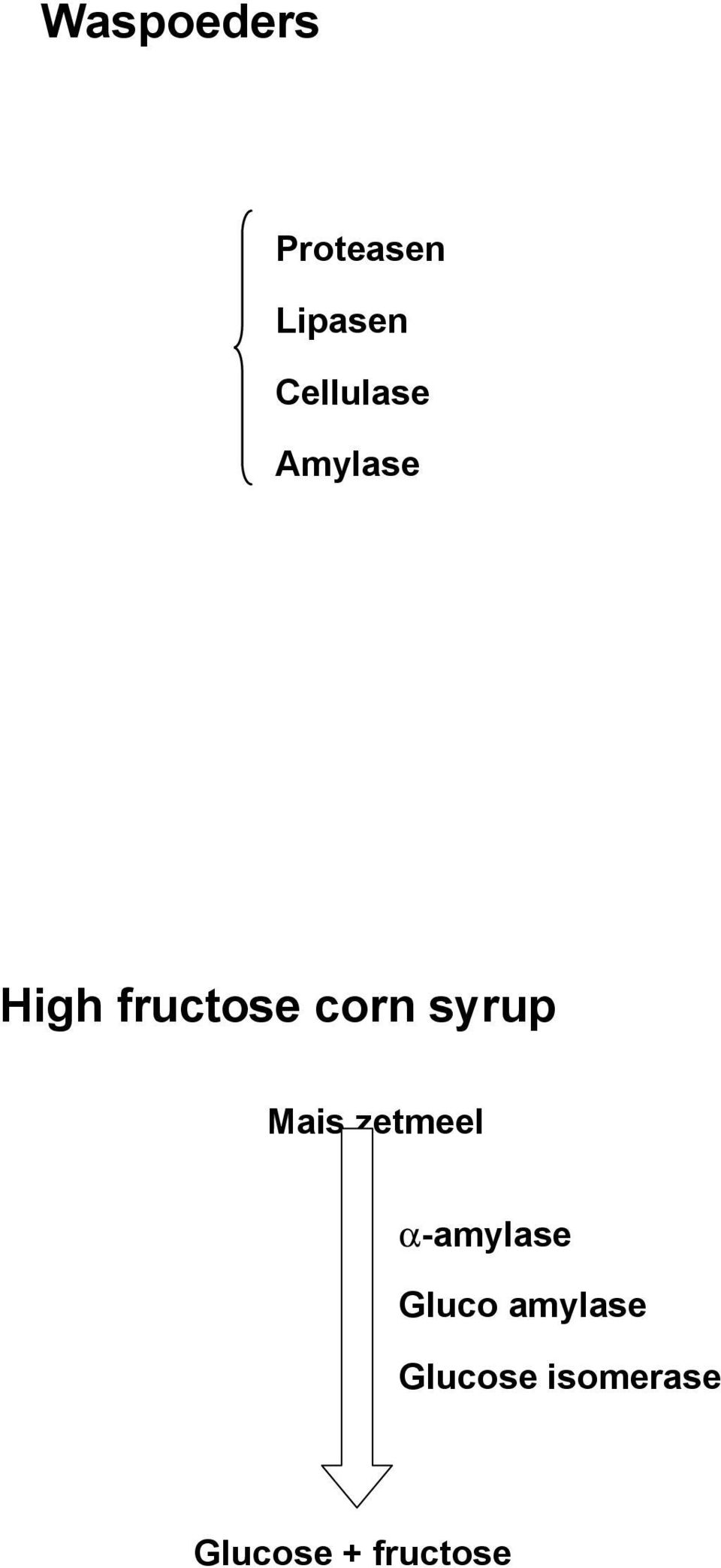 syrup Mais zetmeel a-amylase Gluco
