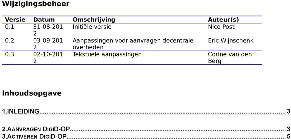 2 03-09-201 Aanpassingen voor aanvragen decentrale Eric Wijnschenk 2 overheden