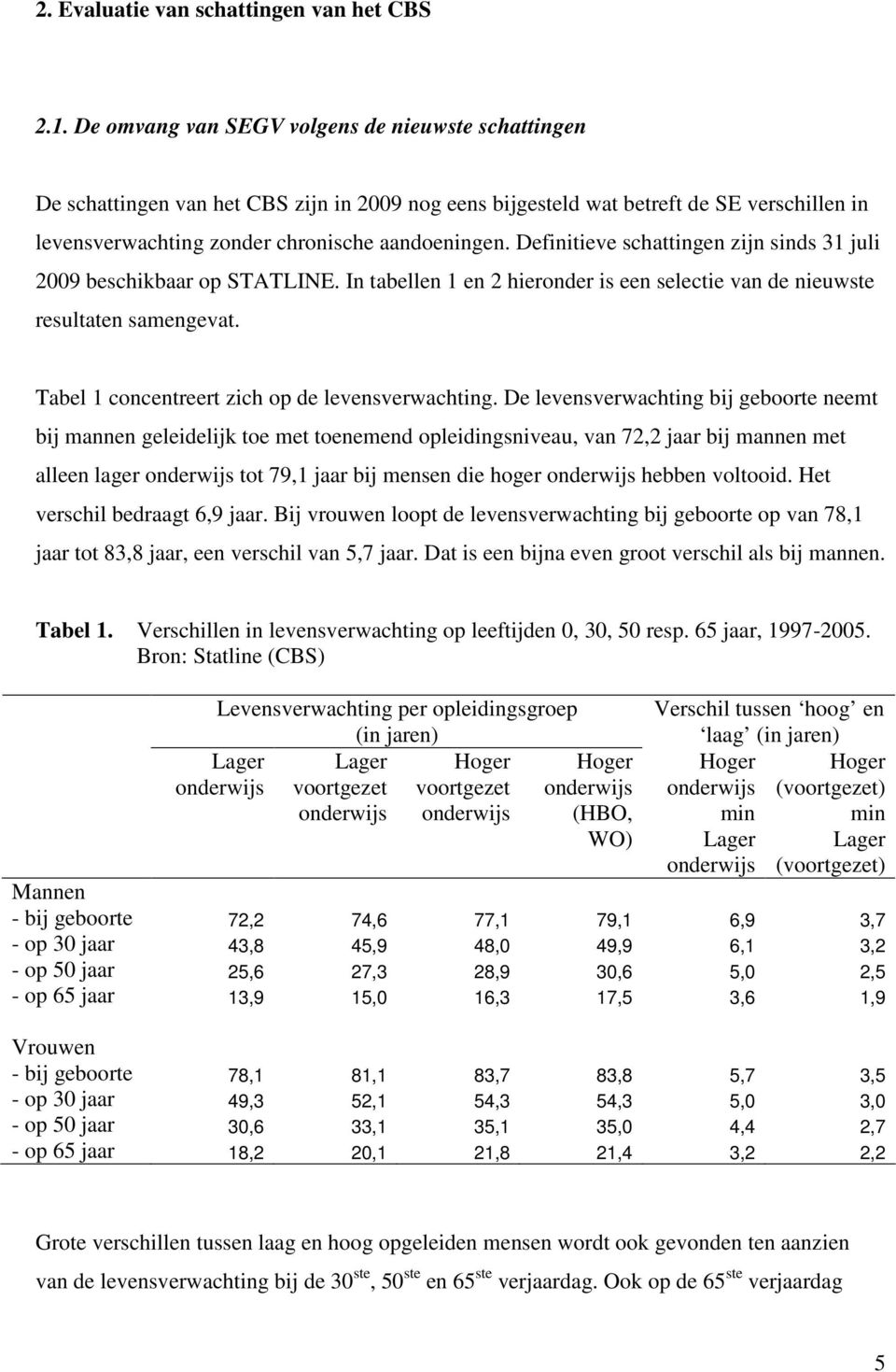 Definitieve schattingen zijn sinds 31 juli 2009 beschikbaar op STATLINE. In tabellen 1 en 2 hieronder is een selectie van de nieuwste resultaten samengevat.