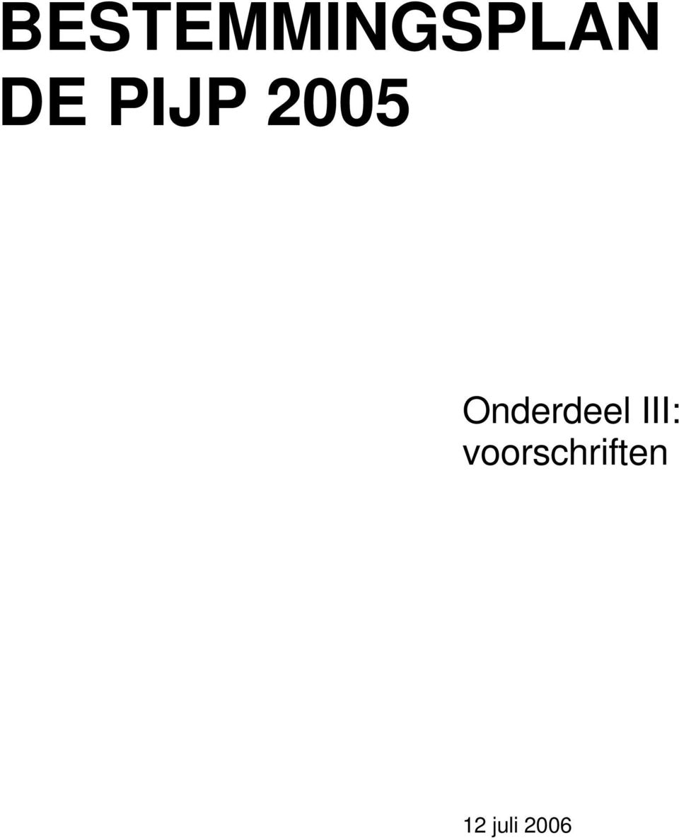 Onderdeel III: