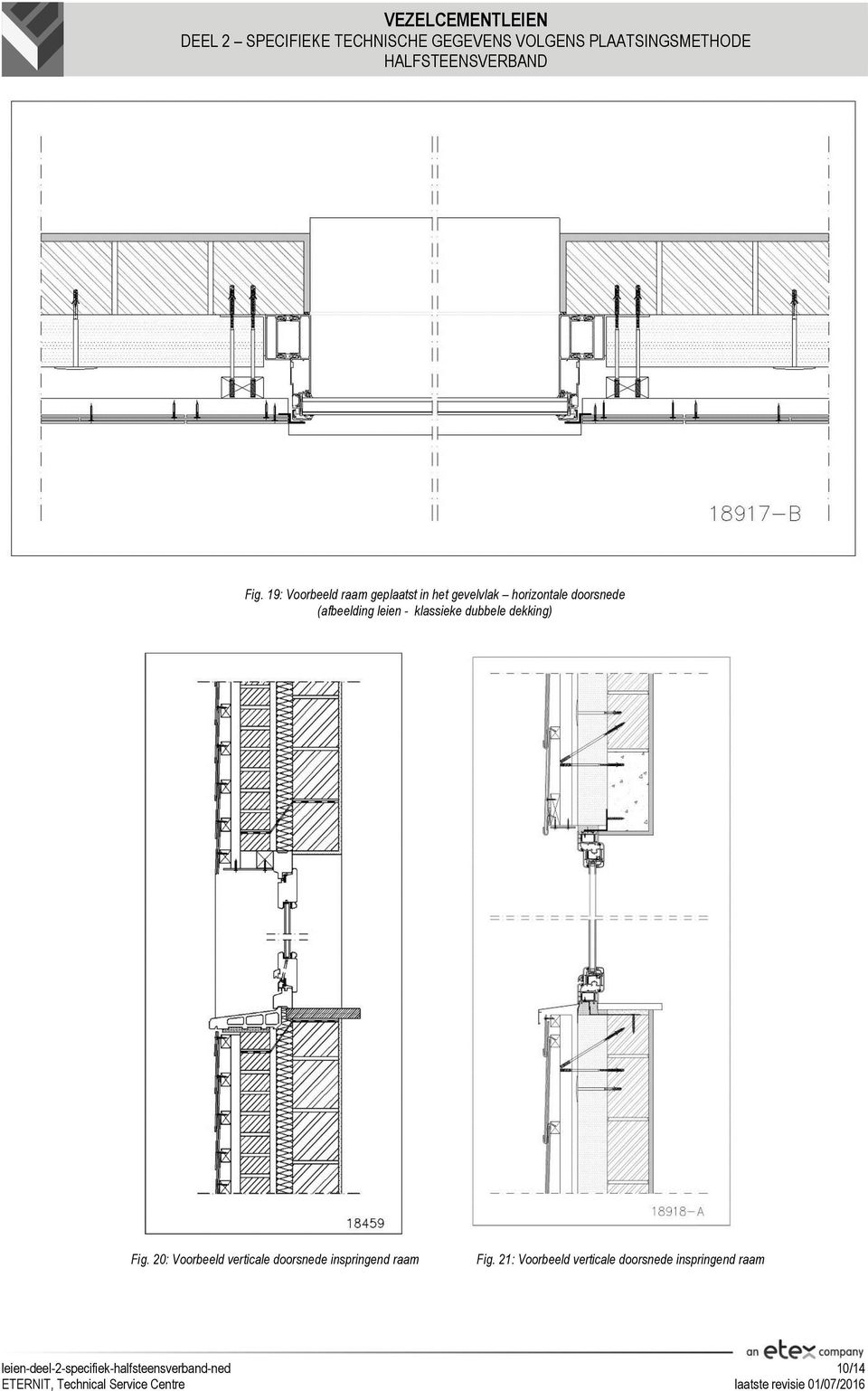 20: Voorbeeld verticale doorsnede inspringend raam Fig.