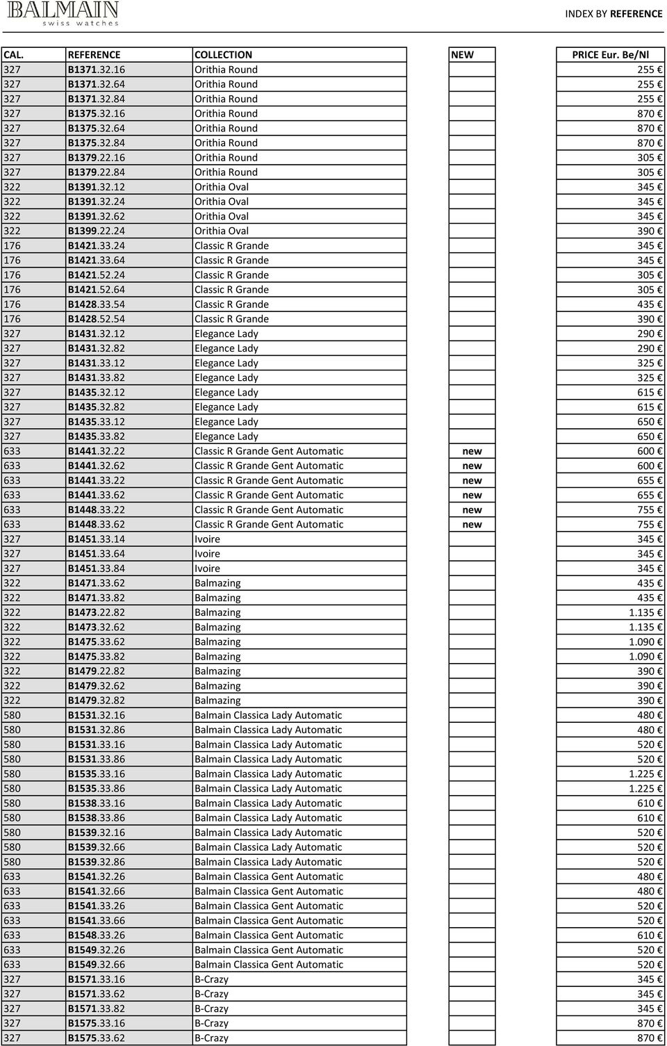 32.62 Orithia Oval 345 322 B1399.22.24 Orithia Oval 390 176 B1421.33.24 Classic R Grande 345 176 B1421.33.64 Classic R Grande 345 176 B1421.52.24 Classic R Grande 305 176 B1421.52.64 Classic R Grande 305 176 B1428.