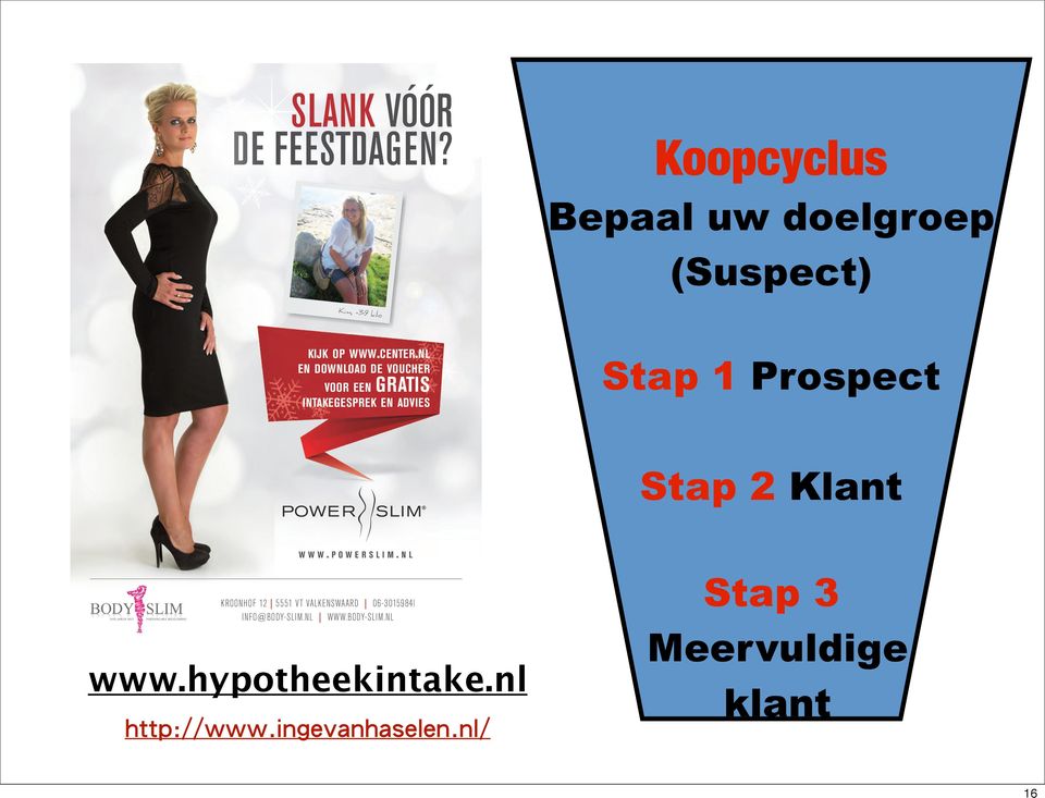 NL EN DOWNLOAD DE VOUCHER VOOR EEN GRATIS INTAKEGESPREK EN ADVIES Stap 1 Prospect Stap 2 Klant WWW.