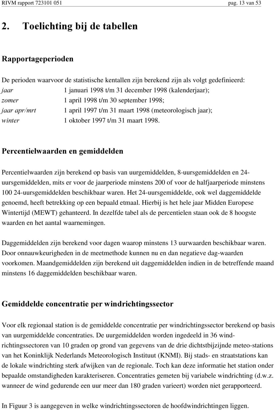 september ; MDDUDSUUW april t/m maart (meteorologisch jaar); ZLQWHU oktober t/m maart.