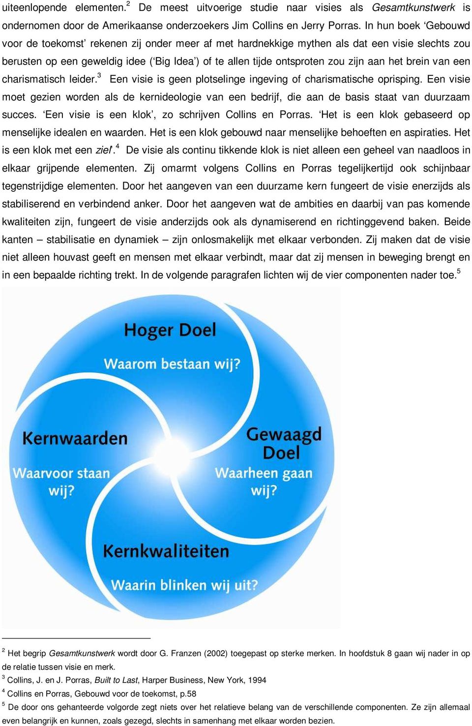 aan het brein van een charismatisch leider. 3 Een visie is geen plotselinge ingeving of charismatische oprisping.