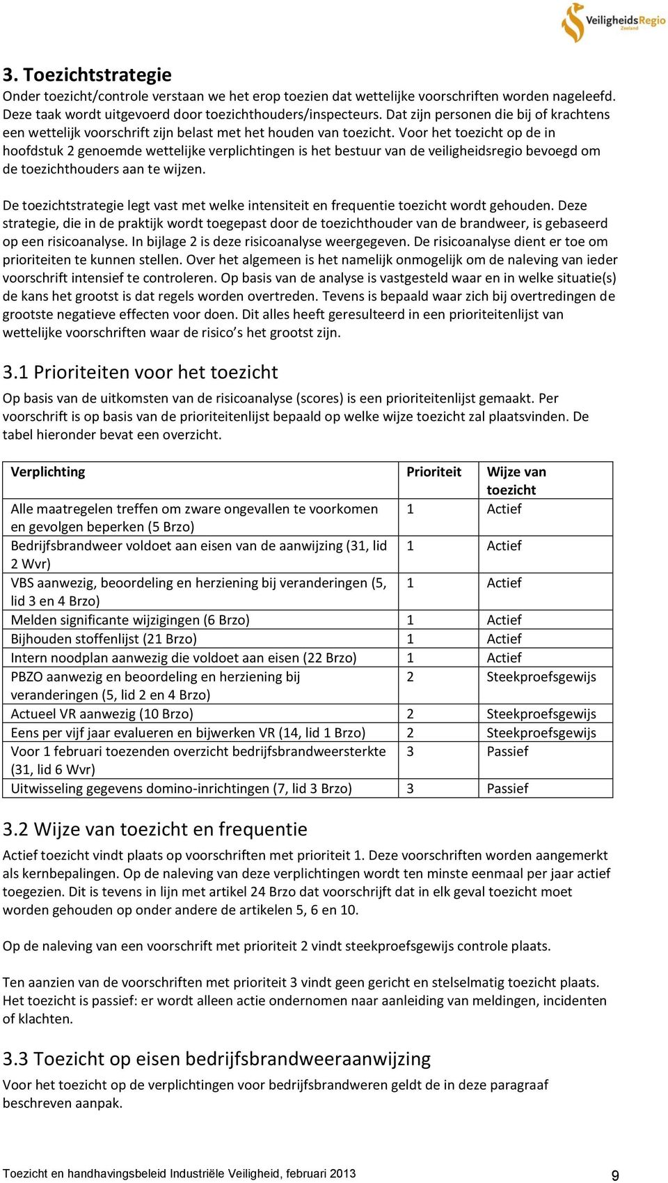 Voor het toezicht op de in hoofdstuk 2 genoemde wettelijke verplichtingen is het bestuur van de veiligheidsregio bevoegd om de toezichthouders aan te wijzen.