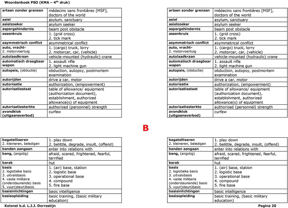 tick mark assenkruis 1. (grid cross) 2. tick mark asymmetrisch conflict asymmetrical conflict asymmetrisch conflict asymmetrical conflict auto, vracht- 2. motorvoertuig 1. (cargo) truck, lorry 2.