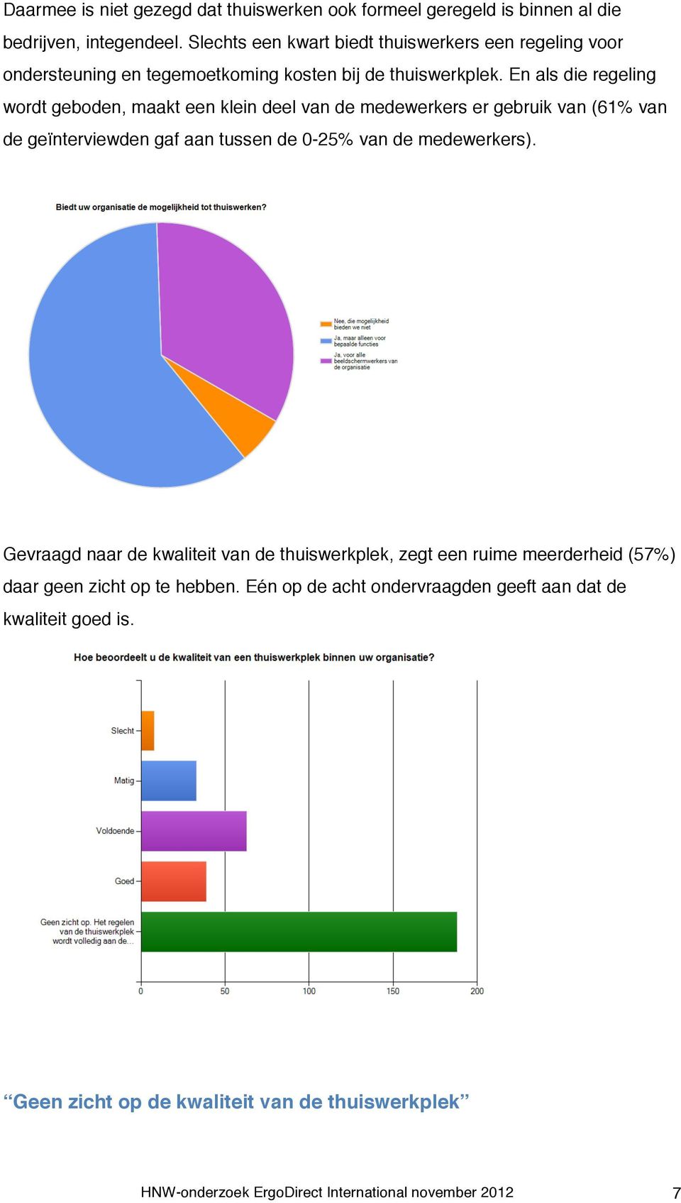 En als die regeling wordt geboden, maakt een klein deel van de medewerkers er gebruik van (61% van de geïnterviewden gaf aan tussen de 0-25% van de