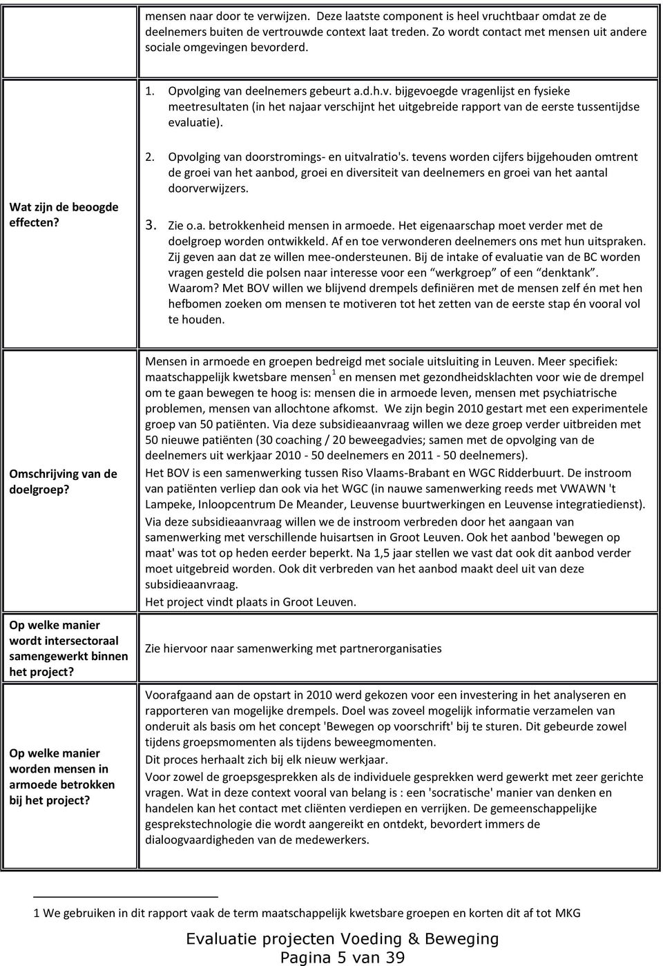 Wat zijn de beoogde effecten? 2. Opvolging van doorstromings- en uitvalratio's.