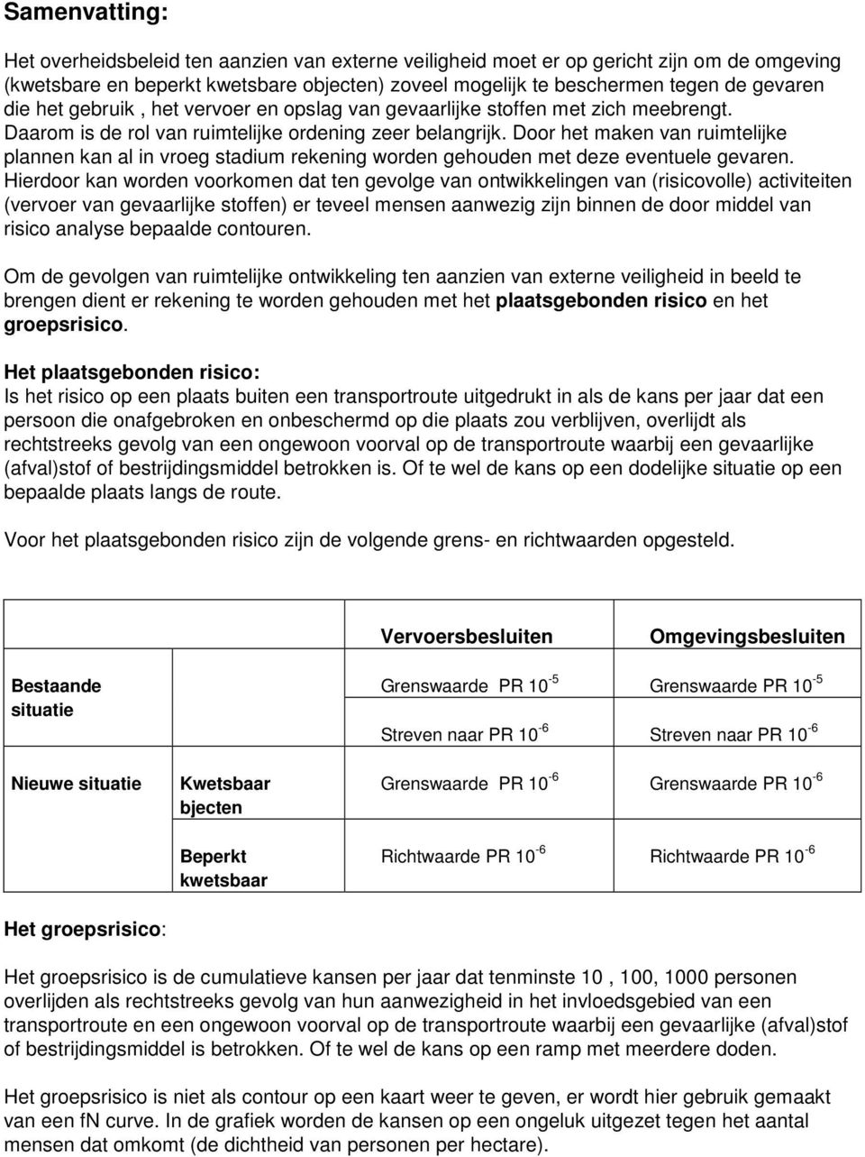 Door het maken van ruimtelijke plannen kan al in vroeg stadium rekening worden gehouden met deze eventuele gevaren.