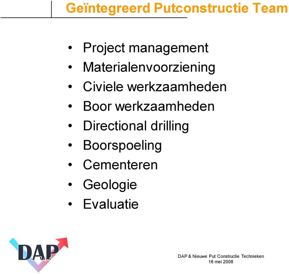 werkzaamheden Boor werkzaamheden Directional